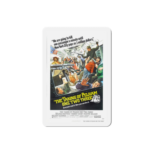 The Taking of Pelham One Two Three 1974 Movie Poster Die-Cut Magnet-2" x 2"-The Sticker Space