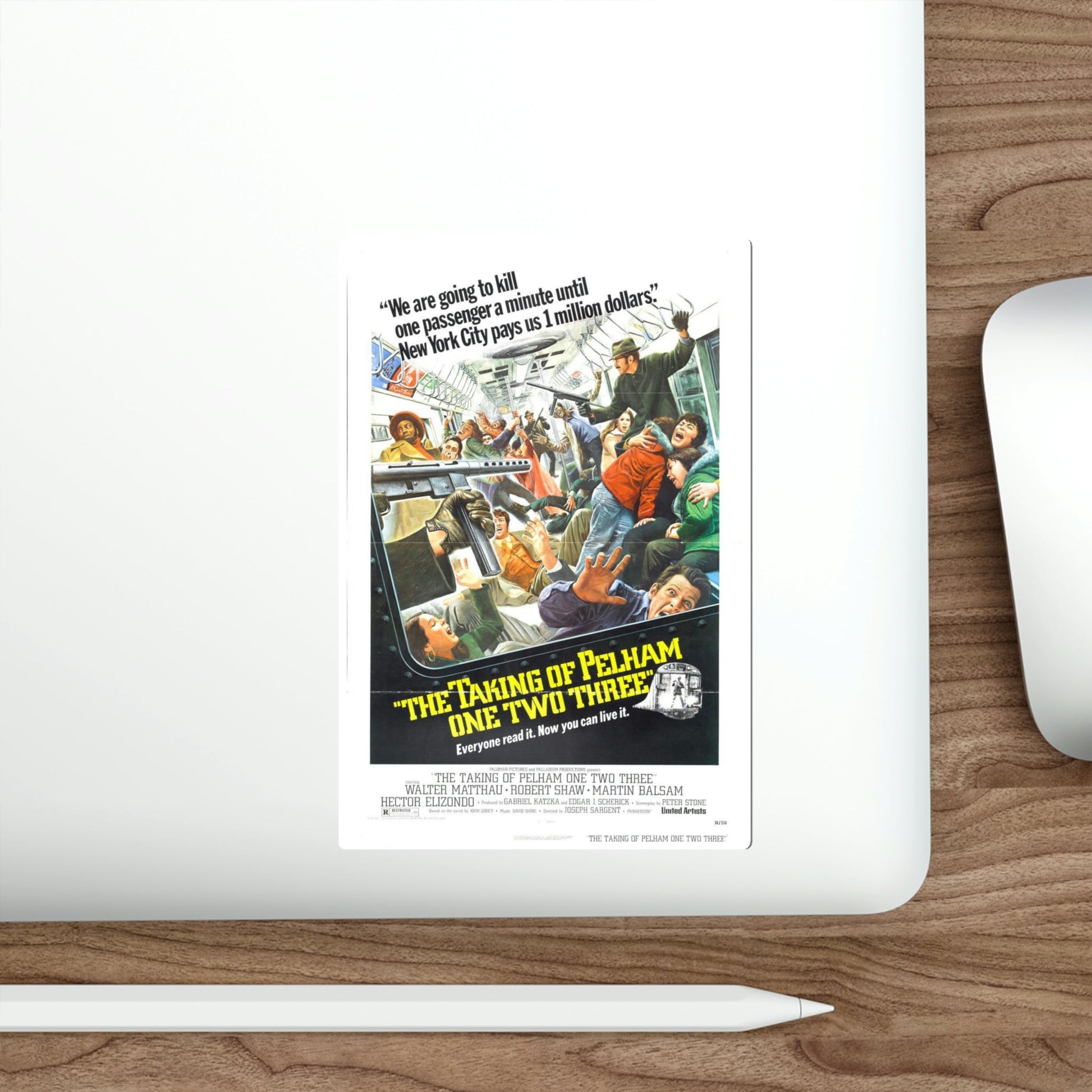 The Taking of Pelham One Two Three 1974 Movie Poster STICKER Vinyl Die-Cut Decal-The Sticker Space