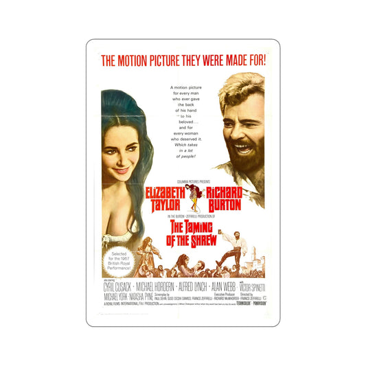 The Taming of the Shrew 1967 Movie Poster STICKER Vinyl Die-Cut Decal-6 Inch-The Sticker Space