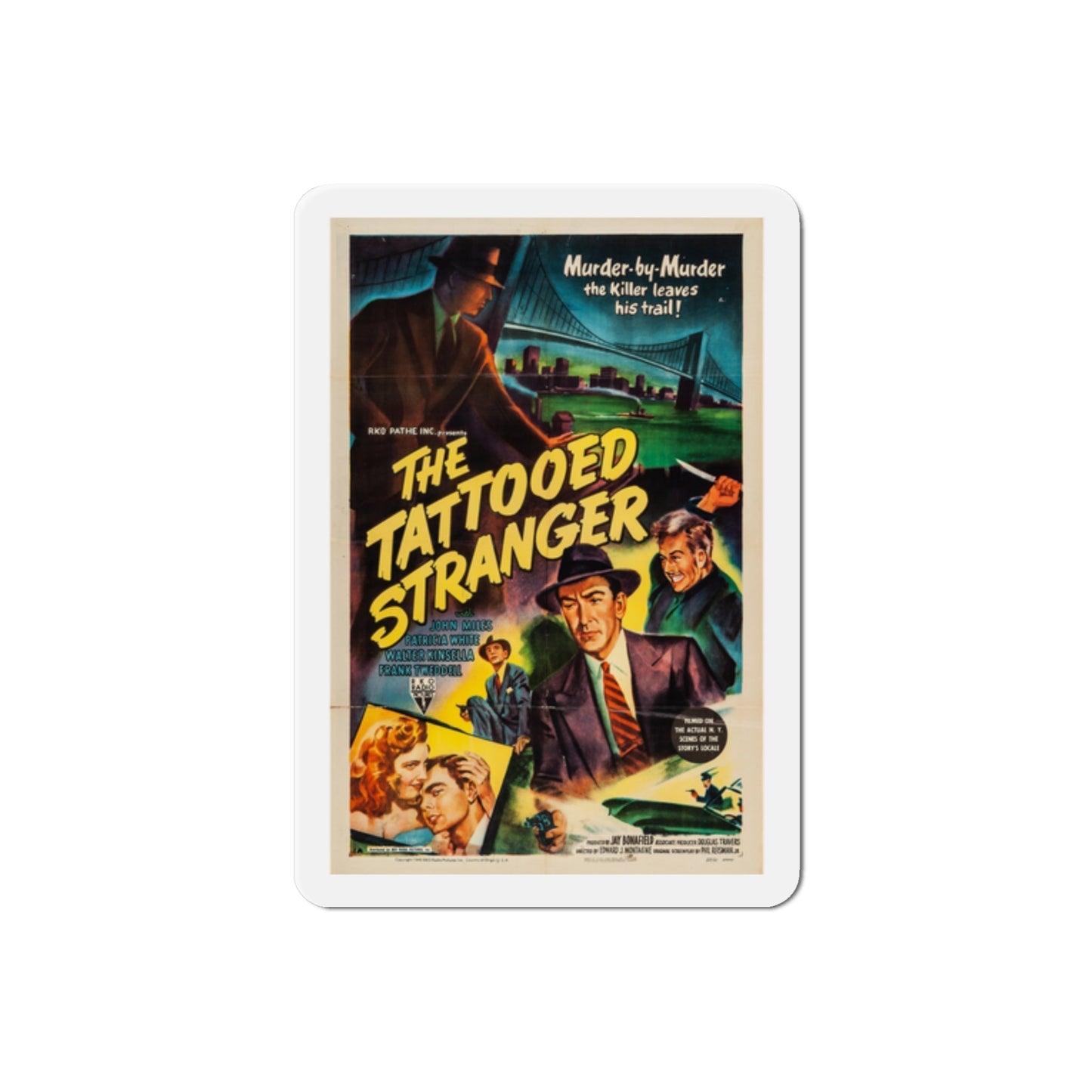 The Tattooed Stranger 1950 Movie Poster Die-Cut Magnet-2 Inch-The Sticker Space