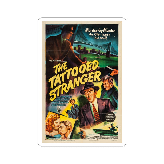The Tattooed Stranger 1950 Movie Poster STICKER Vinyl Die-Cut Decal-6 Inch-The Sticker Space