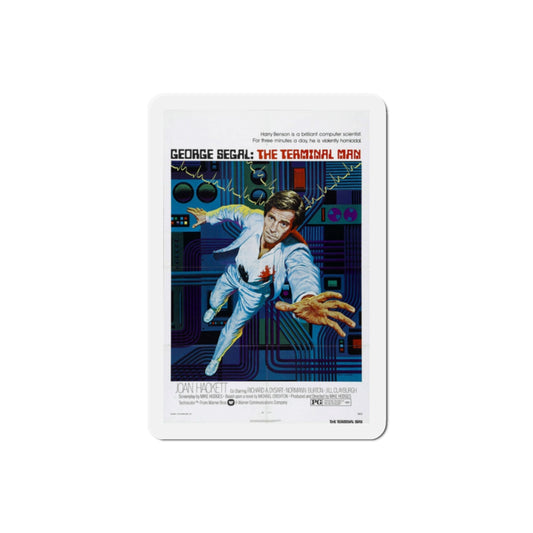 The Terminal Man 1974 Movie Poster Die-Cut Magnet-2" x 2"-The Sticker Space