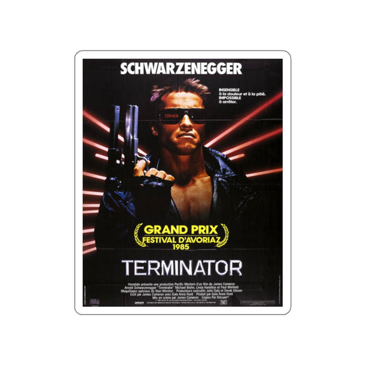 THE TERMINATOR (FRENCH) 1984 Movie Poster STICKER Vinyl Die-Cut Decal-White-The Sticker Space