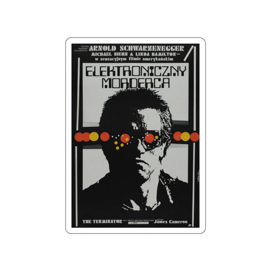 THE TERMINATOR (POLISH) 1984 Movie Poster STICKER Vinyl Die-Cut Decal-White-The Sticker Space