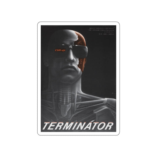 THE TERMINATOR (RUSSIAN) 1984 Movie Poster STICKER Vinyl Die-Cut Decal-White-The Sticker Space