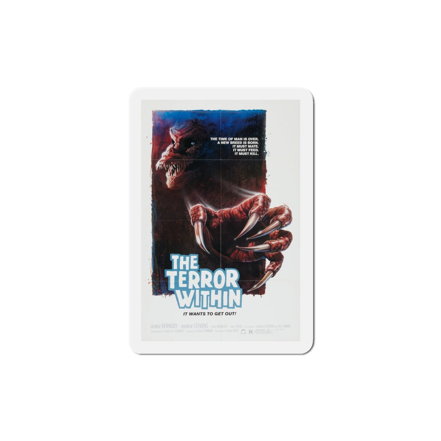 The Terror Within 1989 Movie Poster Die-Cut Magnet-4" x 4"-The Sticker Space