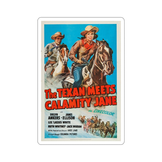 The Texan Meets Calamity Jane 1950 Movie Poster STICKER Vinyl Die-Cut Decal-6 Inch-The Sticker Space