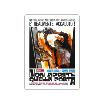 THE TEXAS CHAIN SAW MASSACRE (ITALIAN) 1974 Movie Poster STICKER Vinyl Die-Cut Decal-White-The Sticker Space