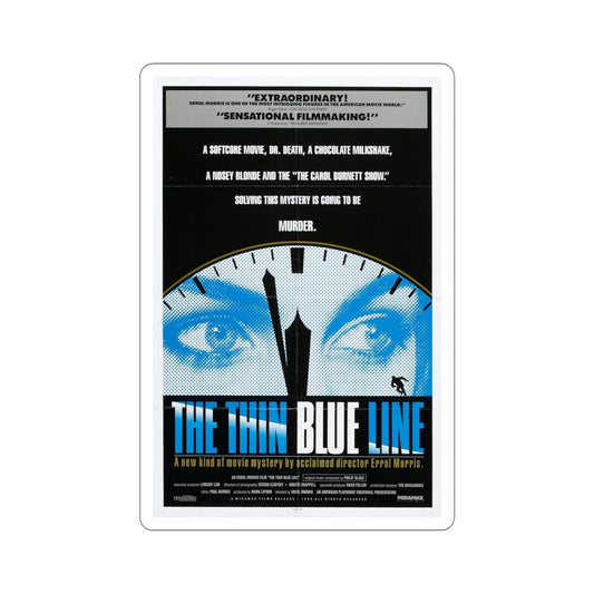 The Thin Blue Line 1988 Movie Poster STICKER Vinyl Die-Cut Decal-6 Inch-The Sticker Space