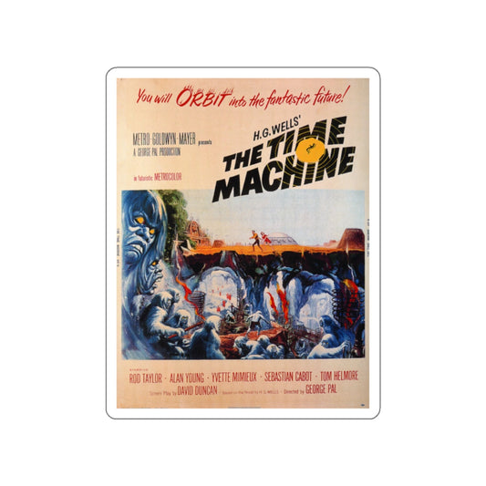 THE TIME MACHINE (2) 1960 Movie Poster STICKER Vinyl Die-Cut Decal-White-The Sticker Space