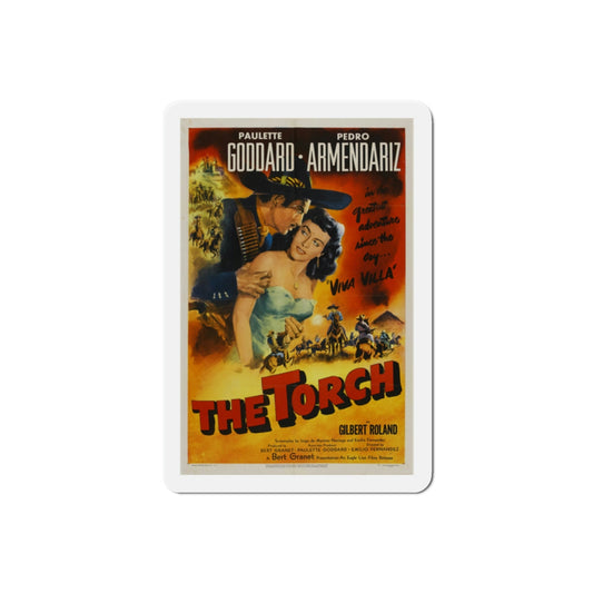The Torch 1950 Movie Poster Die-Cut Magnet-2 Inch-The Sticker Space