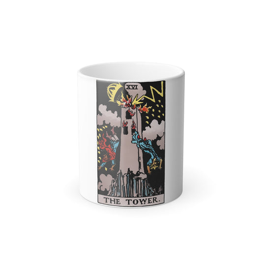 The Tower (Tarot Card) Color Changing Mug 11oz-11oz-The Sticker Space