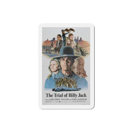 The Trial of Billy Jack 1974 Movie Poster Die-Cut Magnet-2" x 2"-The Sticker Space