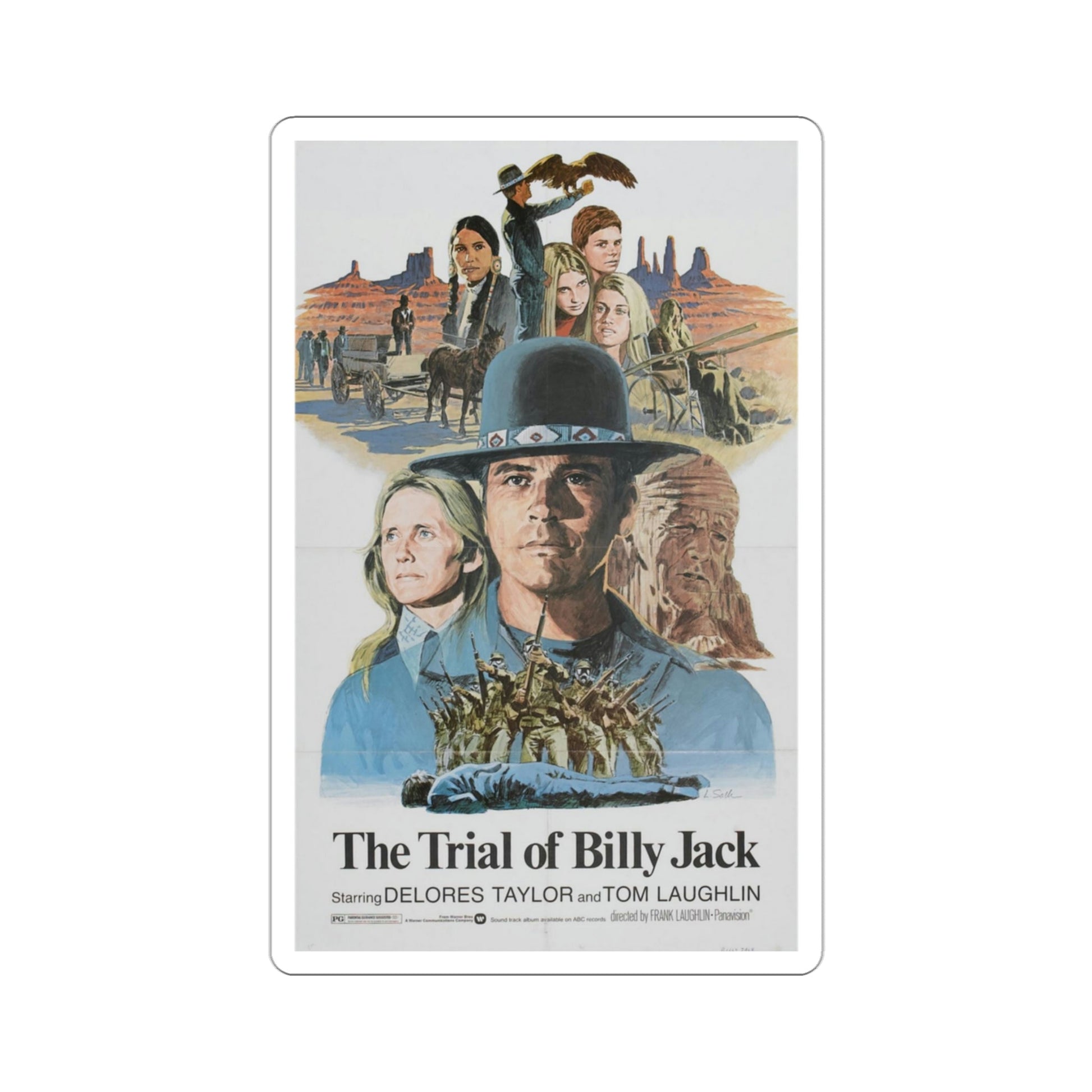 The Trial of Billy Jack 1974 Movie Poster STICKER Vinyl Die-Cut Decal-3 Inch-The Sticker Space