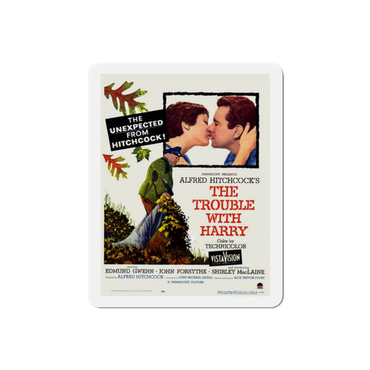 The Trouble with Harry 1955 Movie Poster Die-Cut Magnet-2 Inch-The Sticker Space