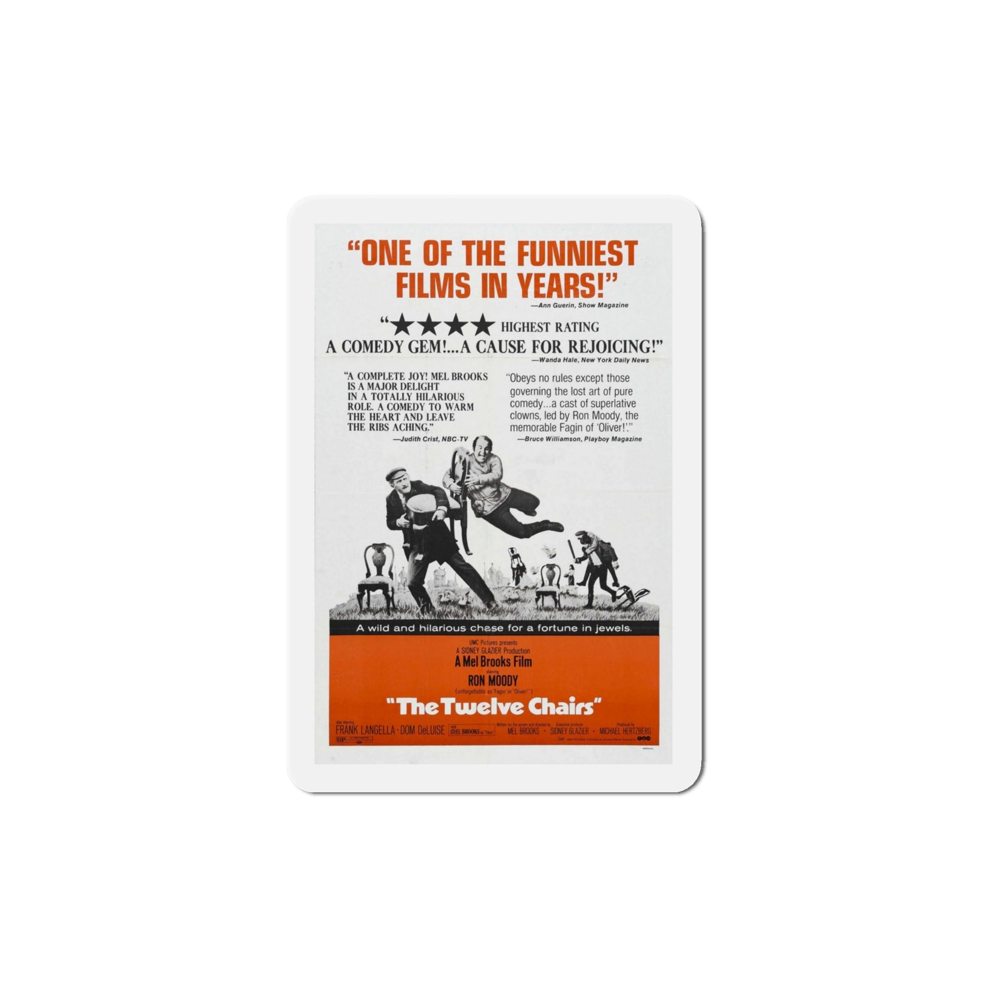 The Twelve Chairs 1970 Movie Poster Die-Cut Magnet-4" x 4"-The Sticker Space