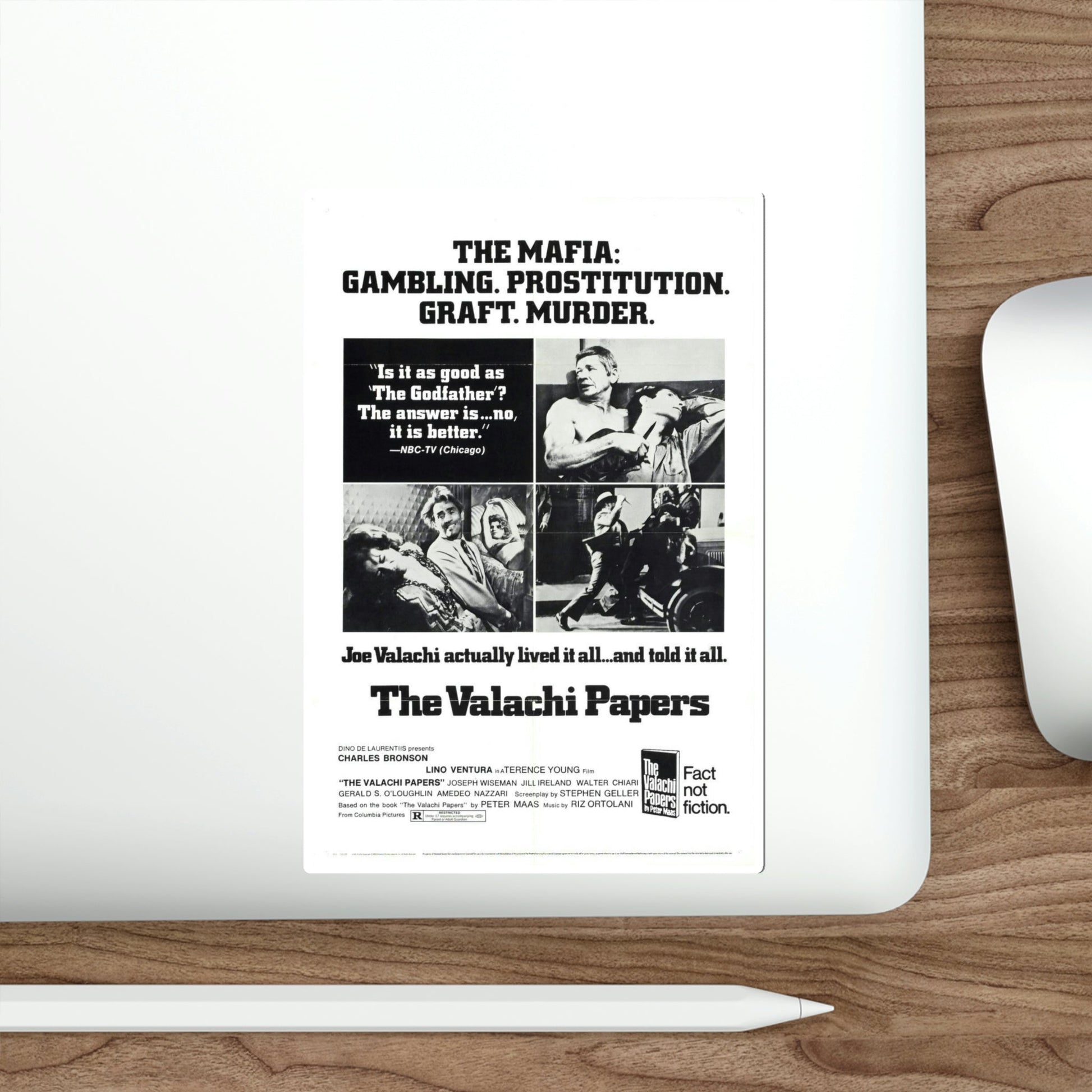 The Valachi Papers 1972 Movie Poster STICKER Vinyl Die-Cut Decal-The Sticker Space
