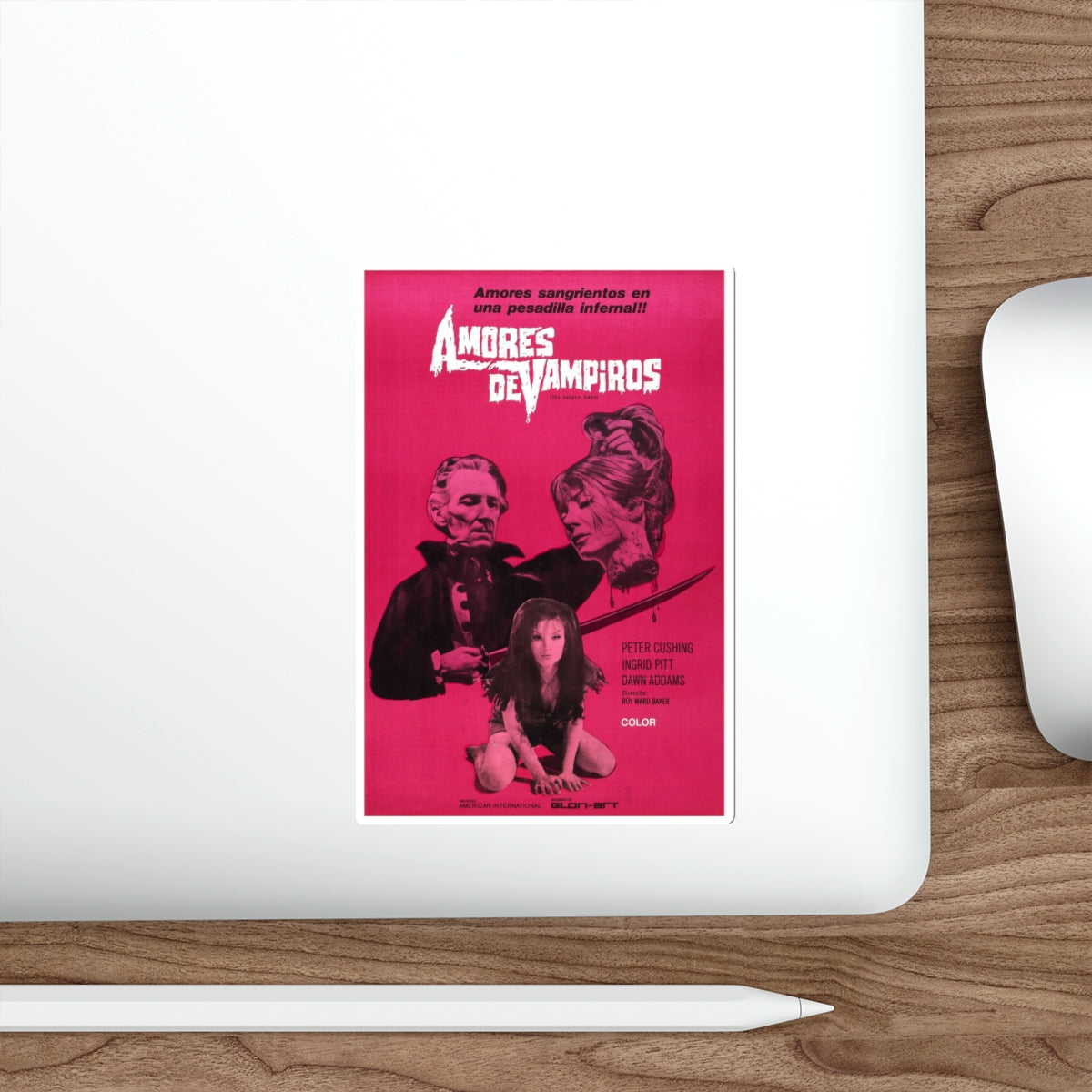 THE VAMPIRE LOVERS (SPANISH) 1970 Movie Poster STICKER Vinyl Die-Cut Decal-The Sticker Space