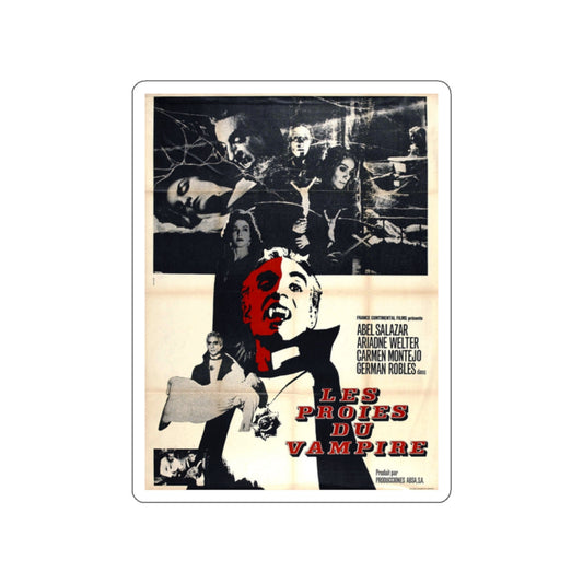 THE VAMPIRE'S COFFIN (2) 1958 Movie Poster STICKER Vinyl Die-Cut Decal-White-The Sticker Space