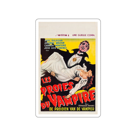 THE VAMPIRE'S COFFIN (BELGIAN) 1958 Movie Poster STICKER Vinyl Die-Cut Decal-White-The Sticker Space