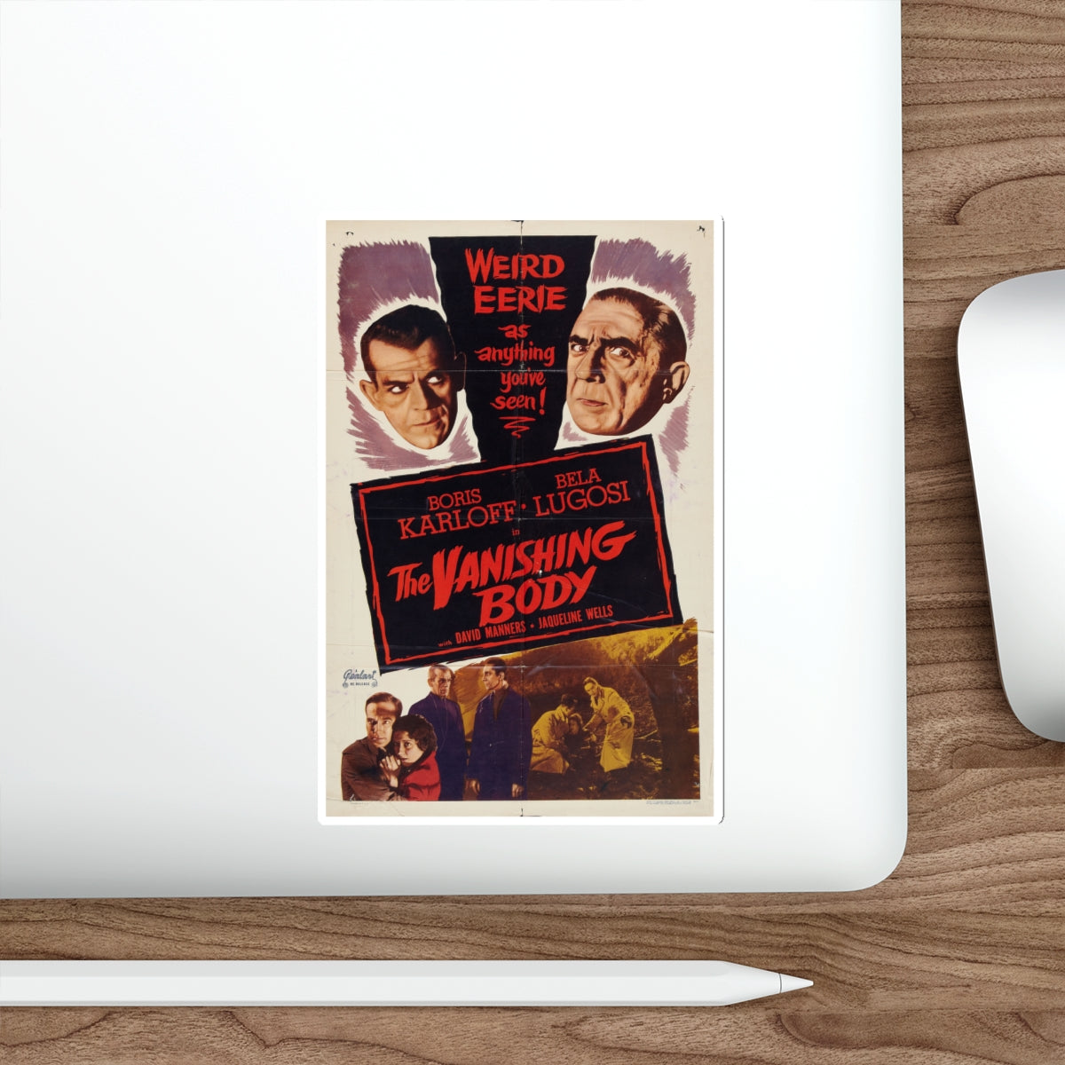 THE VANISHING BODY 1953 Movie Poster STICKER Vinyl Die-Cut Decal-The Sticker Space