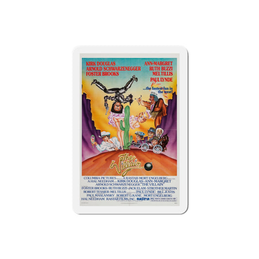 The Villain 1979 Movie Poster Die-Cut Magnet-2" x 2"-The Sticker Space