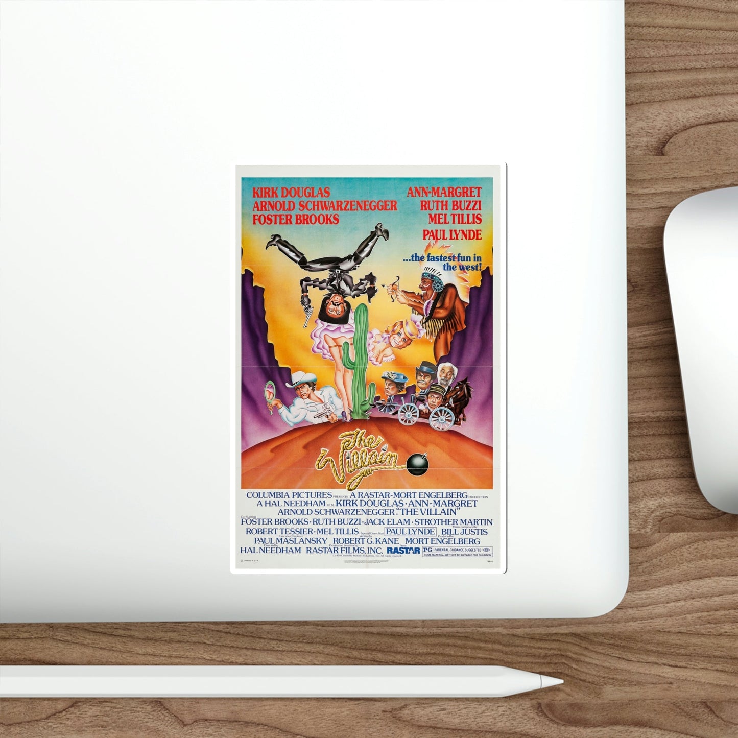 The Villain 1979 Movie Poster STICKER Vinyl Die-Cut Decal-The Sticker Space