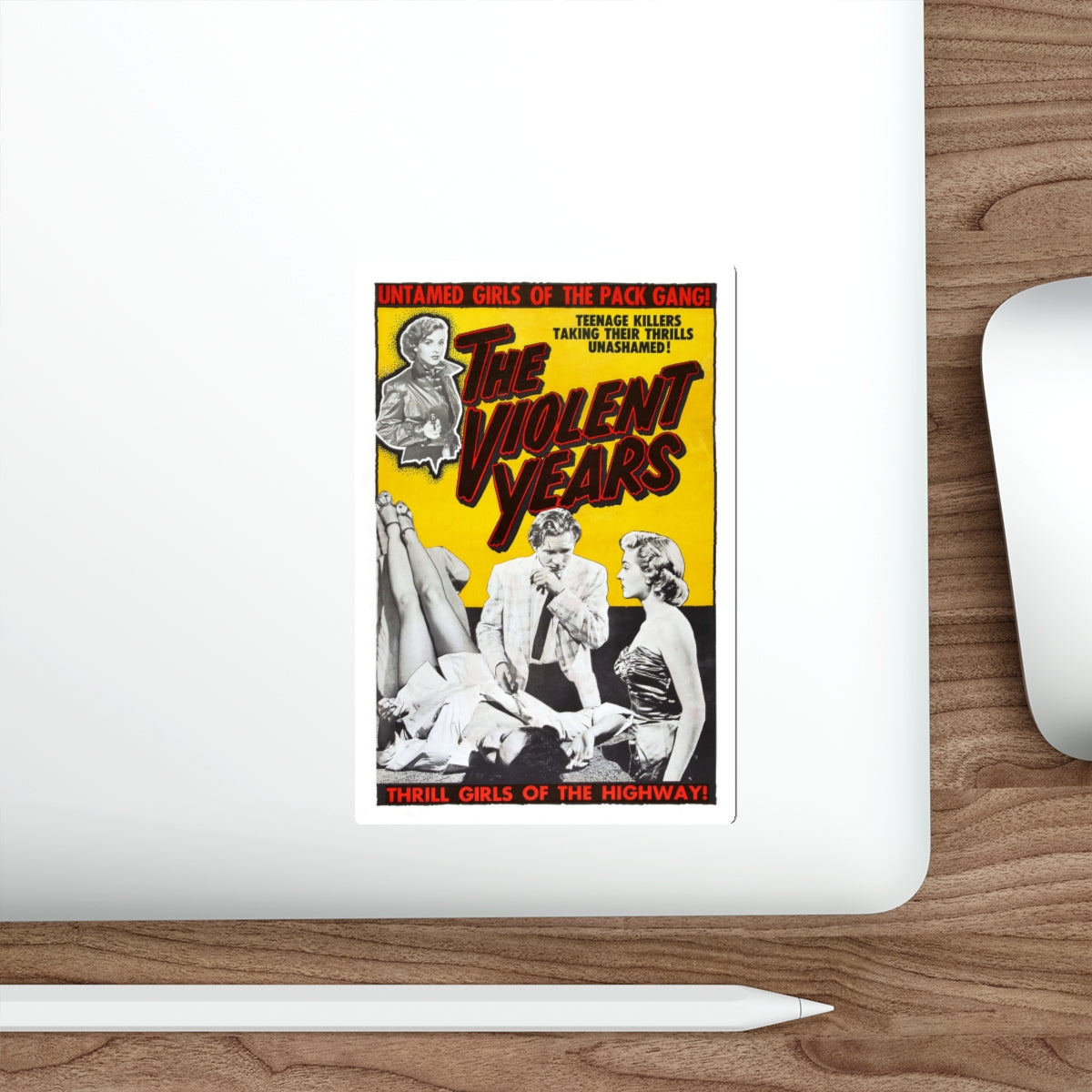 THE VIOLENT YEARS 1956 Movie Poster STICKER Vinyl Die-Cut Decal-The Sticker Space