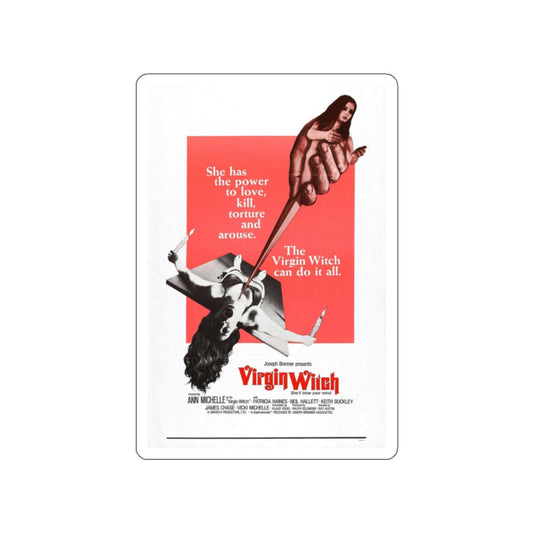 THE VIRGIN WITCH (2) 1972 Movie Poster STICKER Vinyl Die-Cut Decal-White-The Sticker Space