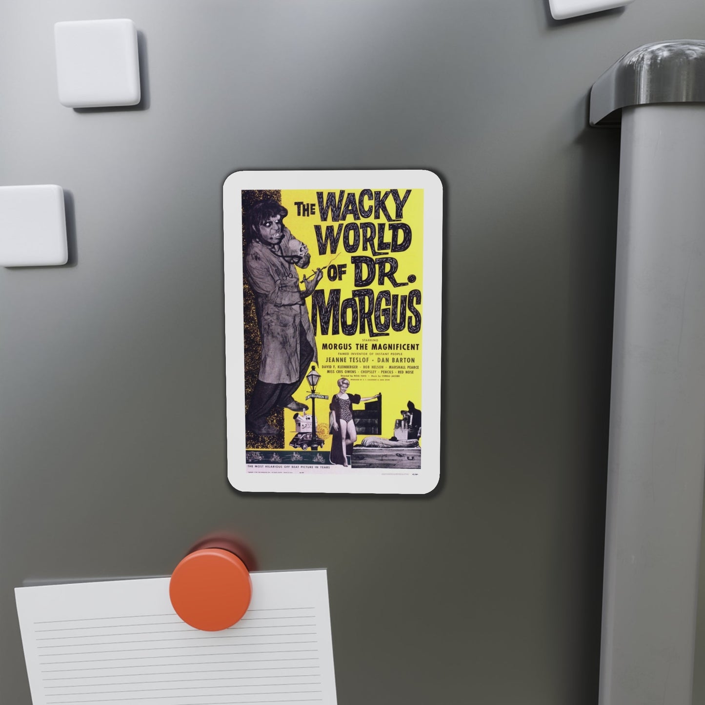 The Wacky World of Dr Morgus 1962 Movie Poster Die-Cut Magnet-The Sticker Space