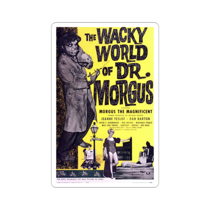 The Wacky World of Dr Morgus 1962 Movie Poster STICKER Vinyl Die-Cut Decal-2 Inch-The Sticker Space