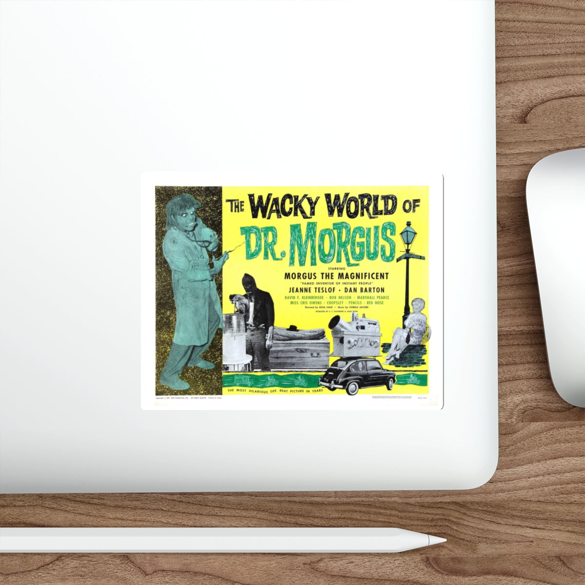 THE WACKY WORLD OF DR. MORGUS 1962 Movie Poster STICKER Vinyl Die-Cut Decal-The Sticker Space