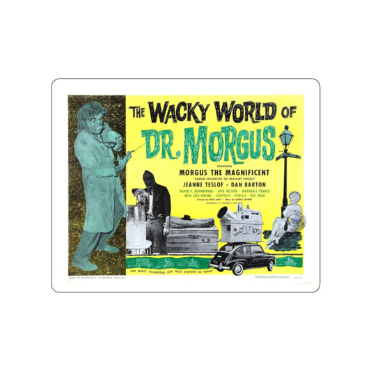 THE WACKY WORLD OF DR. MORGUS 1962 Movie Poster STICKER Vinyl Die-Cut Decal-White-The Sticker Space