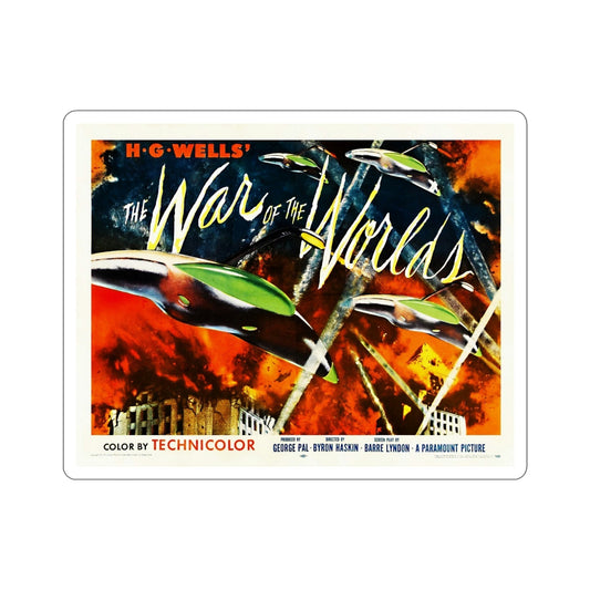 The War of the Worlds 1953 v2 Movie Poster STICKER Vinyl Die-Cut Decal-6 Inch-The Sticker Space
