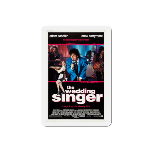 The Wedding Singer 1998 Movie Poster Die-Cut Magnet-2" x 2"-The Sticker Space