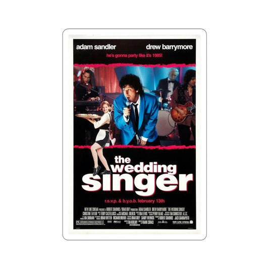 The Wedding Singer 1998 Movie Poster STICKER Vinyl Die-Cut Decal-6 Inch-The Sticker Space