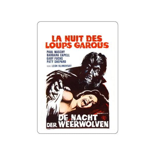 THE WEREWOLF VS THE VAMPIRE WOMAN (BELGIAN) 1971 Movie Poster STICKER Vinyl Die-Cut Decal-White-The Sticker Space