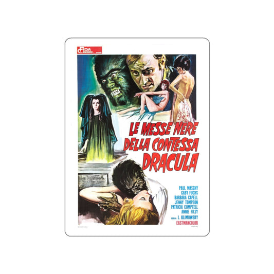 THE WEREWOLF VS THE VAMPIRE WOMAN (ITALIAN) 1971 Movie Poster STICKER Vinyl Die-Cut Decal-White-The Sticker Space
