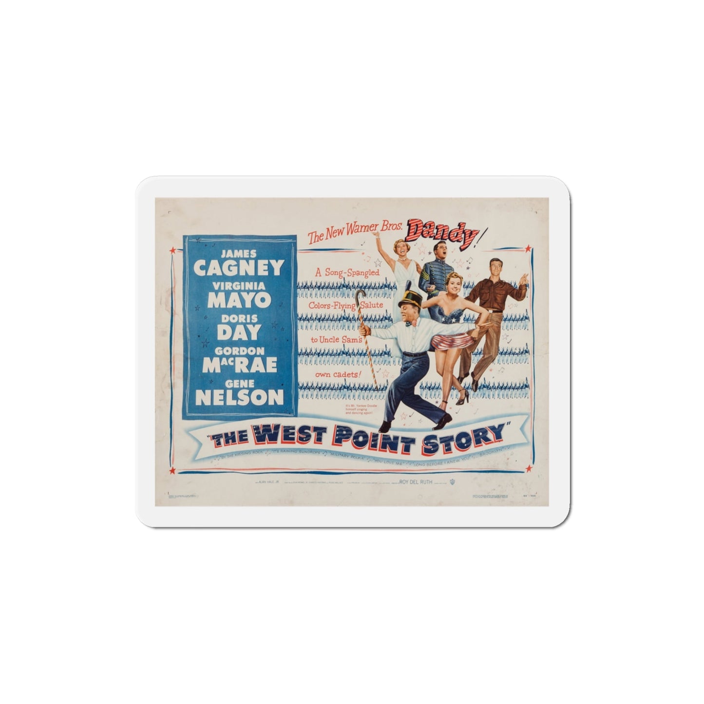 The West Point Story 1950 v2 Movie Poster Die-Cut Magnet-3 Inch-The Sticker Space
