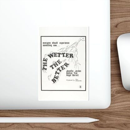 THE WETTER THE BETTER 1975 Movie Poster STICKER Vinyl Die-Cut Decal-The Sticker Space