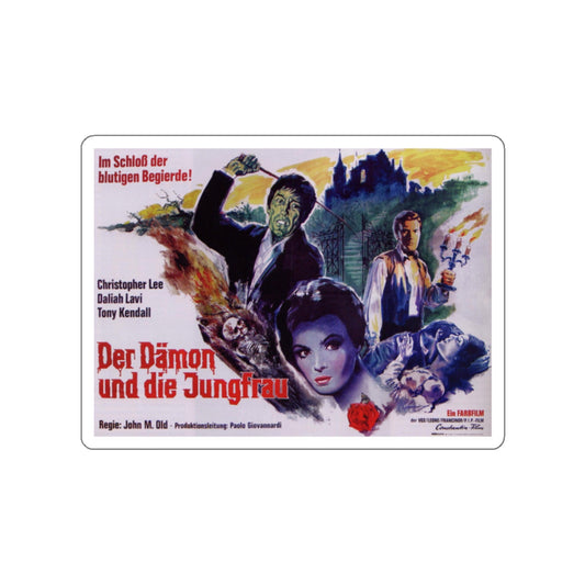 THE WHIP AND THE BODY (GERMAN) 1963 Movie Poster STICKER Vinyl Die-Cut Decal-White-The Sticker Space