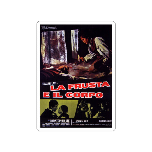 THE WHIP AND THE BODY (ITALIAN) 1963 Movie Poster STICKER Vinyl Die-Cut Decal-White-The Sticker Space