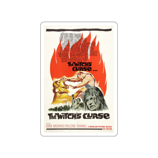 THE WITCH'S CURSE 1962 Movie Poster STICKER Vinyl Die-Cut Decal-White-The Sticker Space