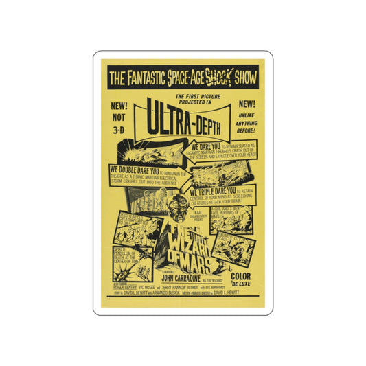 THE WIZARD OF MARS 1965 Movie Poster STICKER Vinyl Die-Cut Decal-White-The Sticker Space