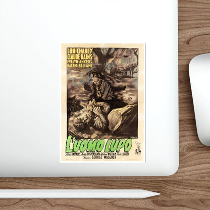 THE WOLF MAN (ITALIAN) 1941 Movie Poster STICKER Vinyl Die-Cut Decal-The Sticker Space