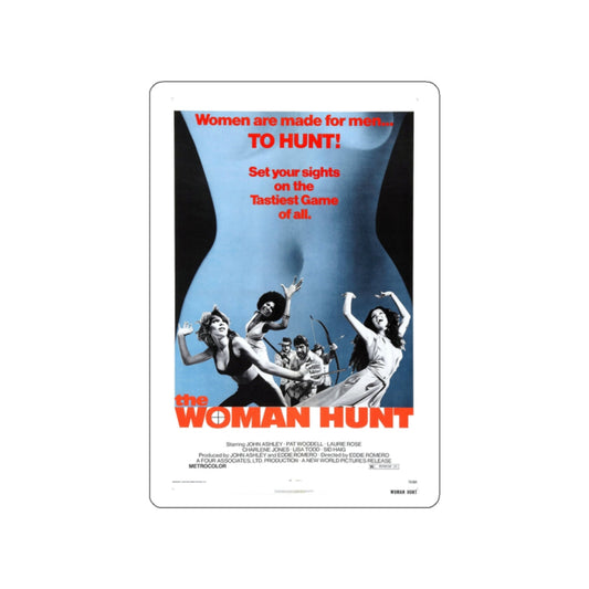 THE WOMAN HUNT 1972 Movie Poster STICKER Vinyl Die-Cut Decal-White-The Sticker Space