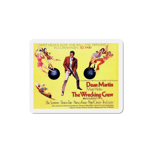 The Wrecking Crew 1969 Movie Poster Die-Cut Magnet-3 Inch-The Sticker Space