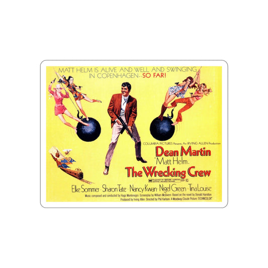 The Wrecking Crew 1969 Movie Poster STICKER Vinyl Die-Cut Decal-6 Inch-The Sticker Space
