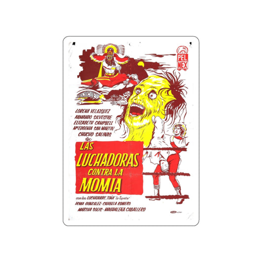 THE WRESTLING WOMEN VS THE AZTEC MUMMY (2) 1964 Movie Poster STICKER Vinyl Die-Cut Decal-White-The Sticker Space
