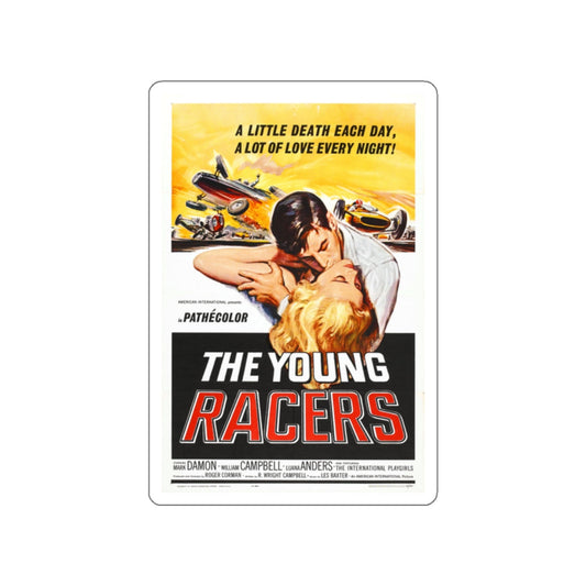 THE YOUNG RACERS 1963 Movie Poster STICKER Vinyl Die-Cut Decal-White-The Sticker Space